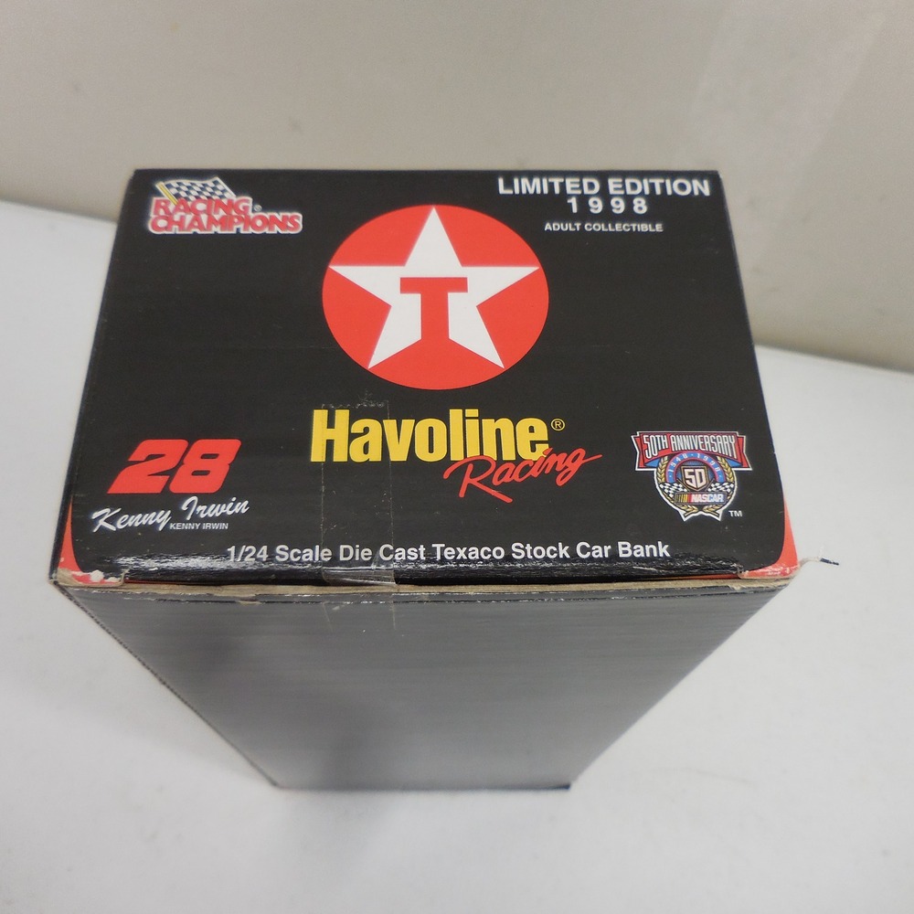Racing Champions 1998 Kenny Irwin 28 Havoline 1/24 Die Cast Stock Car Bank